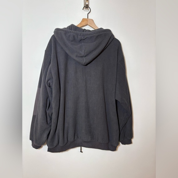 SKIMS Lounge FLEECE OVERSIZED HOODIE Zip Up Jacket S Storm BLACK - Picture 10 of 13